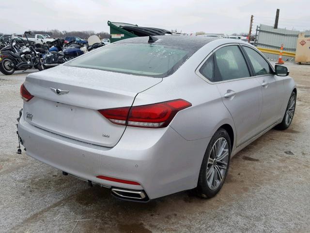 KMHGN4JEXJU264236 - 2018 GENESIS G80 BASE SILVER photo 4