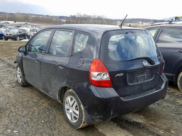 JHMGD38458S017953 - 2008 HONDA FIT BLACK photo 3