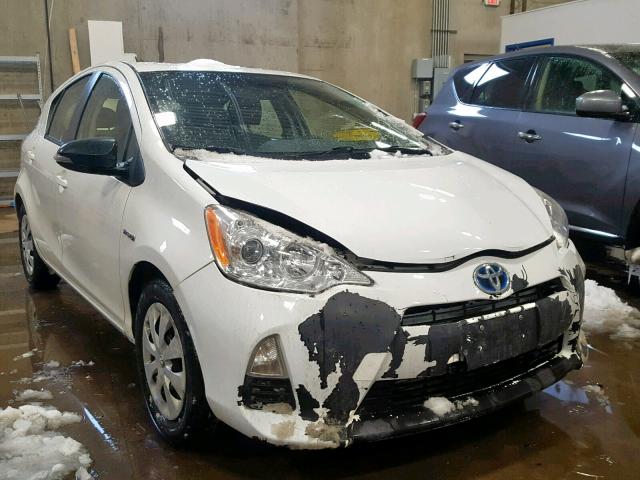 JTDKDTB3XD1531678 - 2013 TOYOTA PRIUS C WHITE photo 1