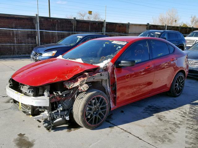 1C3CDFBB9FD194603 - 2015 DODGE DART SXT RED photo 2