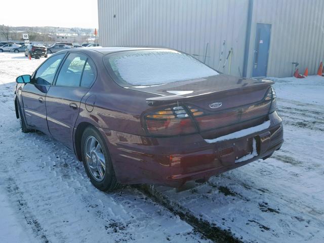 1G2HZ5417Y4276189 - 2000 PONTIAC BONNEVILLE MAROON photo 3