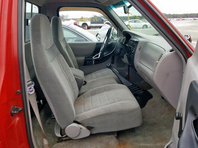 1FTCR10AXVPB13406 - 1997 FORD RANGER RED photo 5