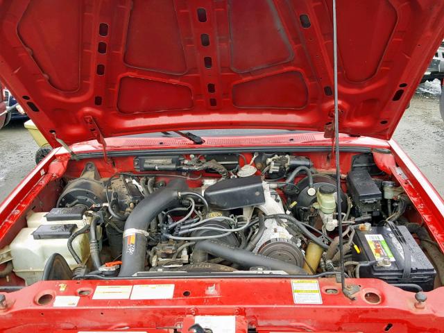 1FTCR10AXVPB13406 - 1997 FORD RANGER RED photo 7