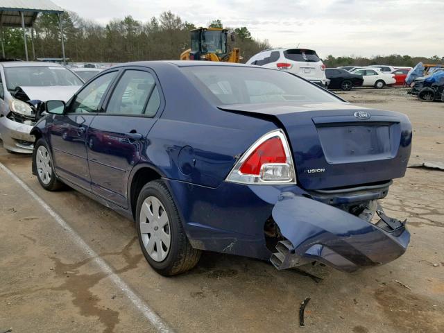 3FAFP06Z56R178948 - 2006 FORD FUSION S BLUE photo 3