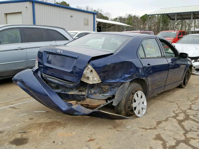 3FAFP06Z56R178948 - 2006 FORD FUSION S BLUE photo 4