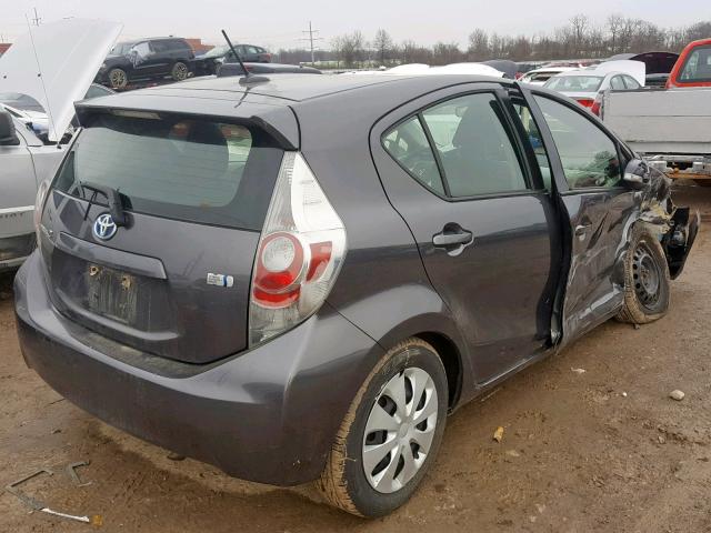 JTDKDTB36C1500183 - 2012 TOYOTA PRIUS C GRAY photo 4