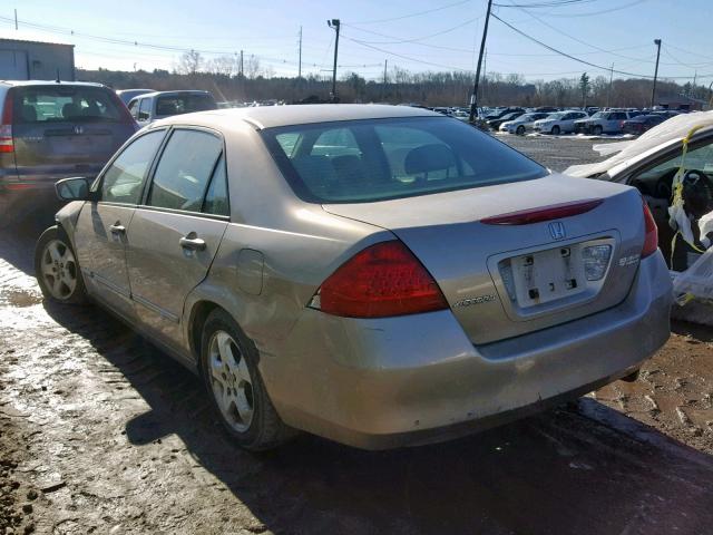 1HGCM56186A101211 - 2006 HONDA ACCORD VAL TAN photo 3