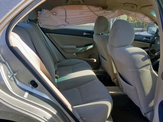 1HGCM56186A101211 - 2006 HONDA ACCORD VAL TAN photo 6