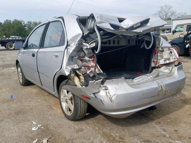 KL1TG56646B653386 - 2006 CHEVROLET AVEO LT SILVER photo 3