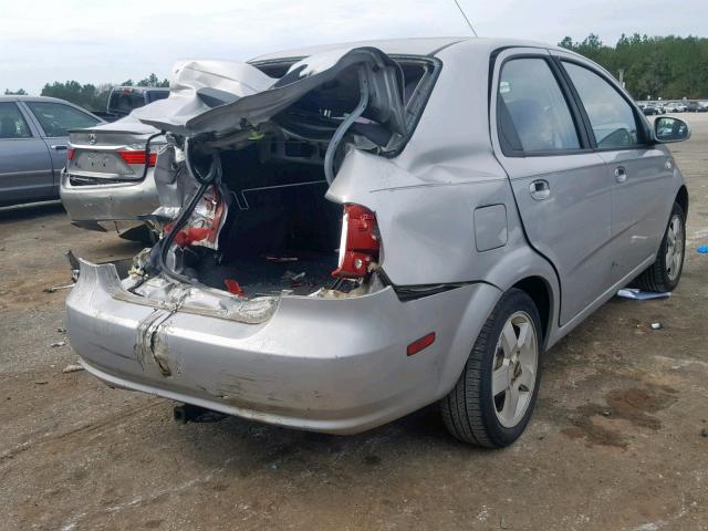 KL1TG56646B653386 - 2006 CHEVROLET AVEO LT SILVER photo 4