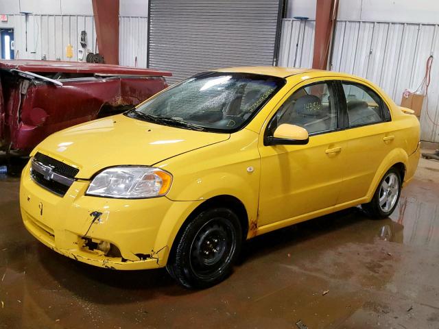 KL1TG56637B073550 - 2007 CHEVROLET AVEO LT YELLOW photo 2