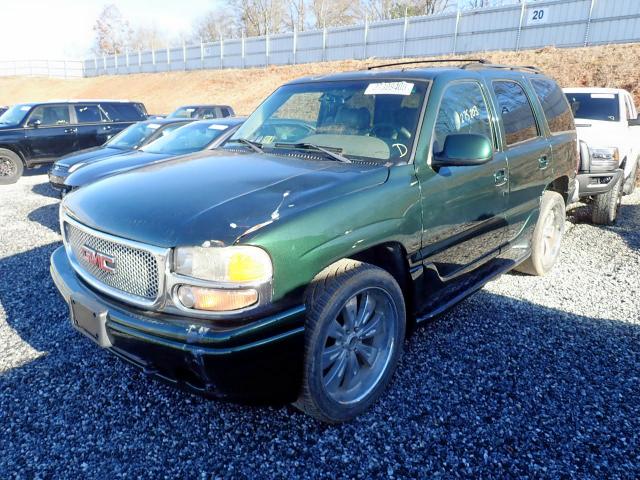 1GKEK63U82J155544 - 2002 GMC DENALI GREEN photo 2