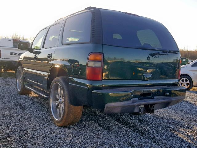 1GKEK63U82J155544 - 2002 GMC DENALI GREEN photo 3