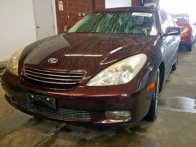 JTHBF30G025019819 - 2002 LEXUS ES 300 BURGUNDY photo 2