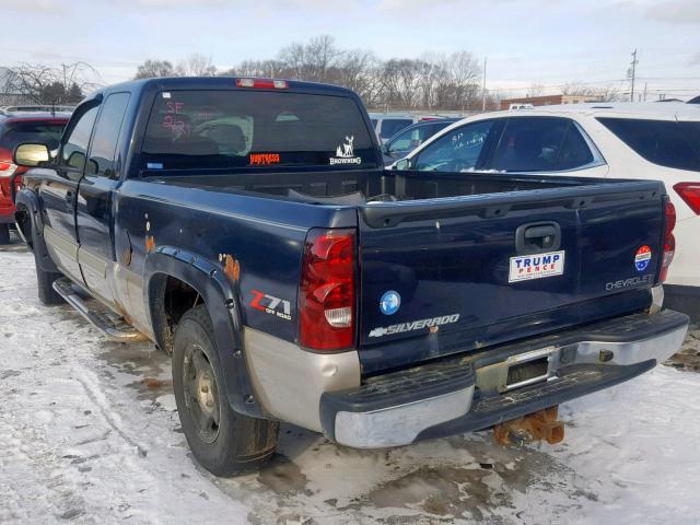 1GCEK19B05Z130535 - 2005 CHEVROLET SILVERADO BLUE photo 3