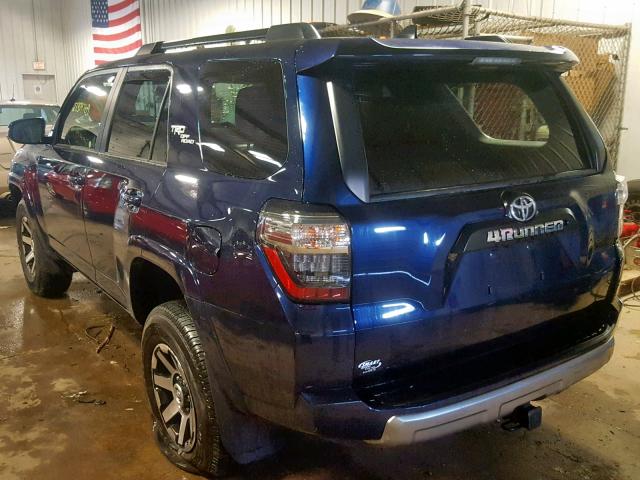 JTEBU5JR8K5620085 - 2019 TOYOTA 4RUNNER SR BLUE photo 3