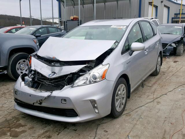 JTDZN3EU1E3309083 - 2014 TOYOTA PRIUS V SILVER photo 2