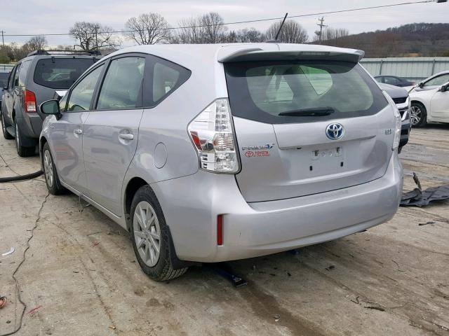 JTDZN3EU1E3309083 - 2014 TOYOTA PRIUS V SILVER photo 3