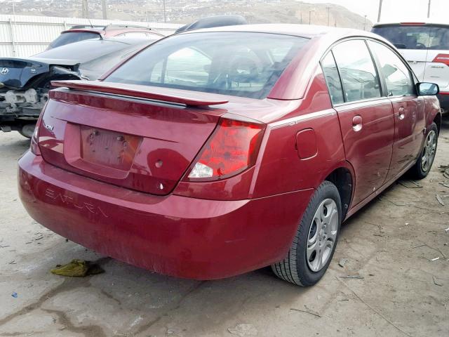 1G8AJ52F24Z127490 - 2004 SATURN ION LEVEL BURGUNDY photo 4