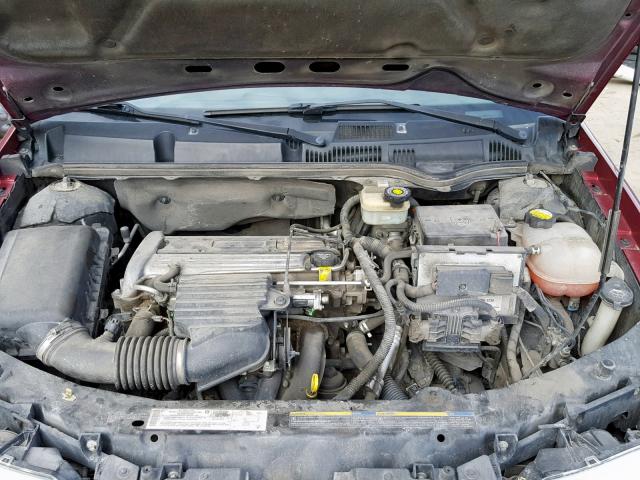 1G8AJ52F24Z127490 - 2004 SATURN ION LEVEL BURGUNDY photo 7