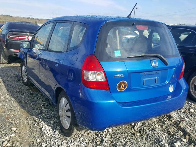 JHMGD38438S046223 - 2008 HONDA FIT BLUE photo 3