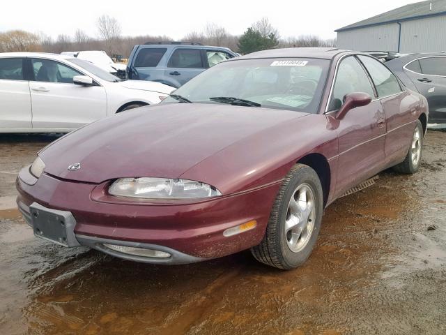 1G3GR62C3X4119629 - 1999 OLDSMOBILE AURORA BURGUNDY photo 2