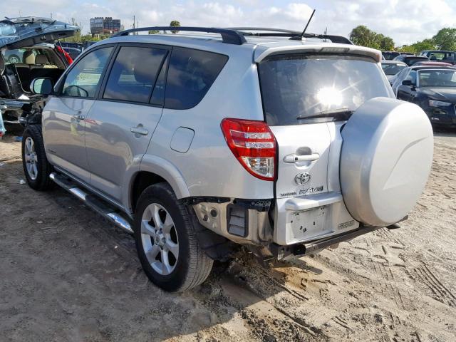 2T3YF4DVXAW030201 - 2010 TOYOTA RAV4 LIMIT SILVER photo 3