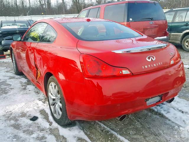 JN1CV6EL9CM471827 - 2012 INFINITI G37 RED photo 3