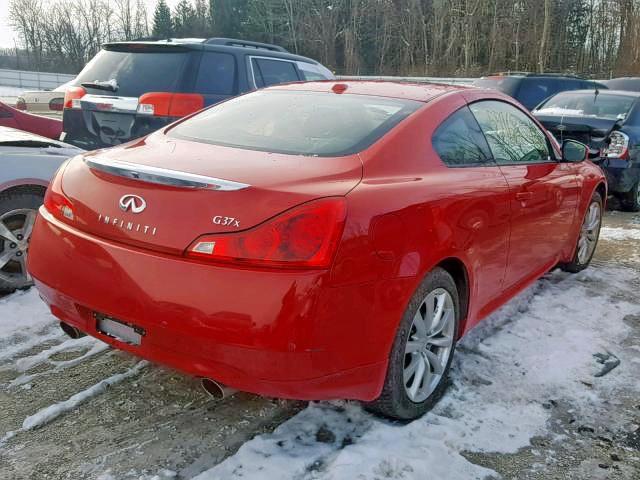 JN1CV6EL9CM471827 - 2012 INFINITI G37 RED photo 4