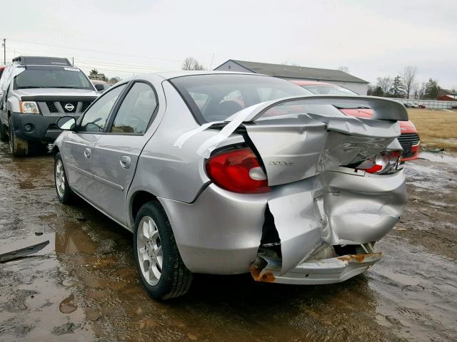 1B3ES56CX2D622200 - 2002 DODGE NEON ES GRAY photo 3