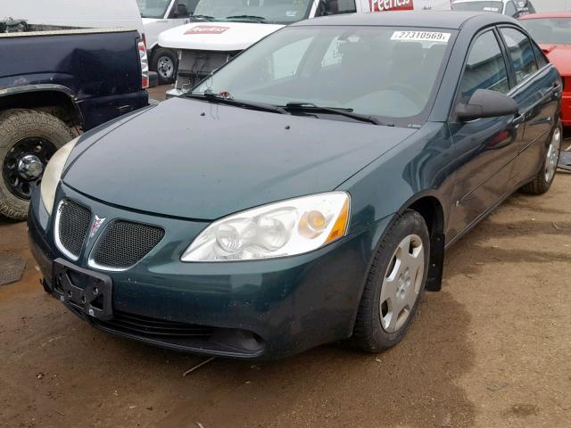 1G2ZF58B874122346 - 2007 PONTIAC G6 VALUE L GREEN photo 2