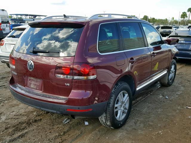 WVGBE77L89D015737 - 2009 VOLKSWAGEN TOUAREG 2 RED photo 4