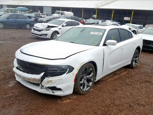 2C3CDXHG7FH916405 - 2015 DODGE CHARGER SX WHITE photo 2