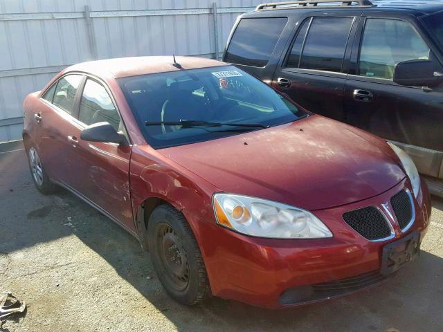 1G2ZF57B484268570 - 2008 PONTIAC G6 VALUE L RED photo 1