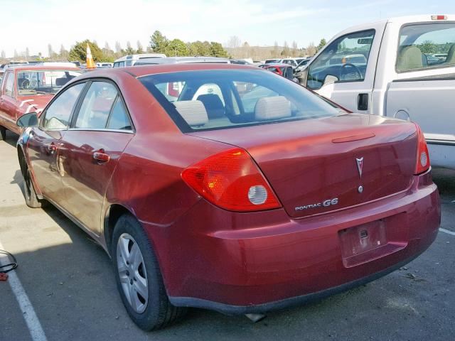 1G2ZF57B484268570 - 2008 PONTIAC G6 VALUE L RED photo 3