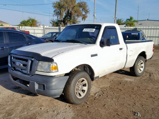 1FTYR10D57PA96260 - 2007 FORD RANGER WHITE photo 2