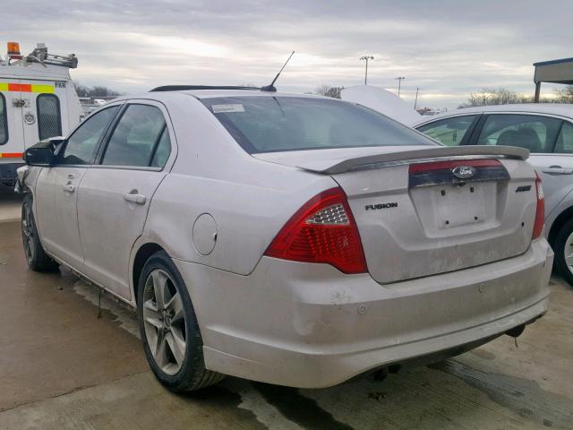 3FAHP0KC7BR184187 - 2011 FORD FUSION SPO WHITE photo 3