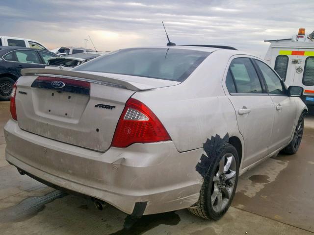 3FAHP0KC7BR184187 - 2011 FORD FUSION SPO WHITE photo 4