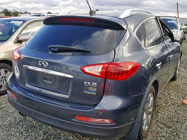 JNKAJ09F78M359180 - 2008 INFINITI EX35 BASE BLUE photo 4