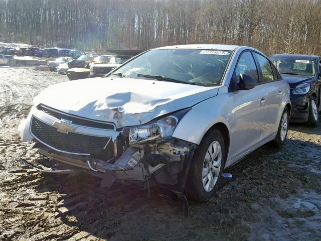 1G1PA5SH0D7112346 - 2013 CHEVROLET CRUZE LS SILVER photo 2