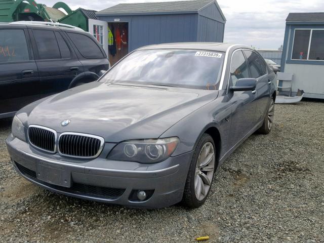 WBAHN83517DT76524 - 2007 BMW 750 GRAY photo 2