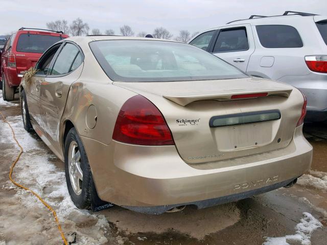 2G2WS522541285387 - 2004 PONTIAC GRAND PRIX TAN photo 3