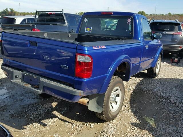 1FTYR10U05PA24122 - 2005 FORD RANGER BLUE photo 4