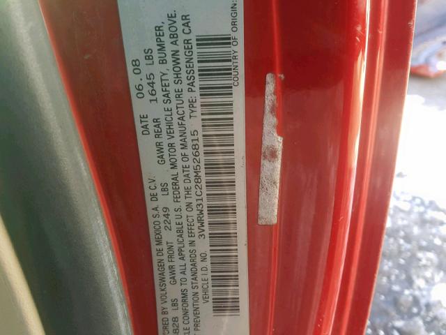 3VWRW31C28M526815 - 2008 VOLKSWAGEN NEW BEETLE Rot Foto 10