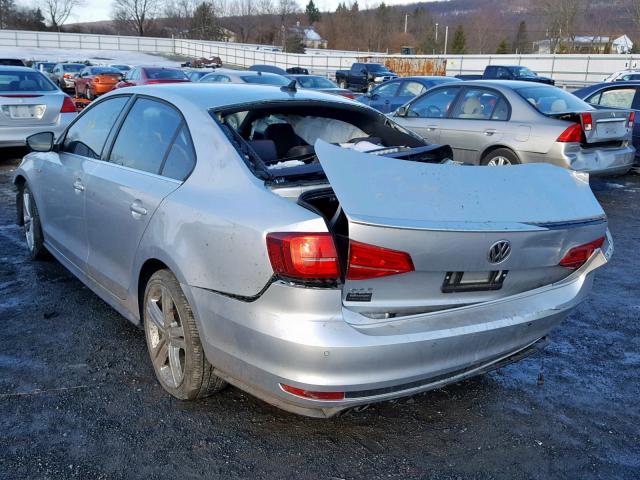 3VW4T7AJ8GM292848 - 2016 VOLKSWAGEN JETTA GLI SILVER photo 3