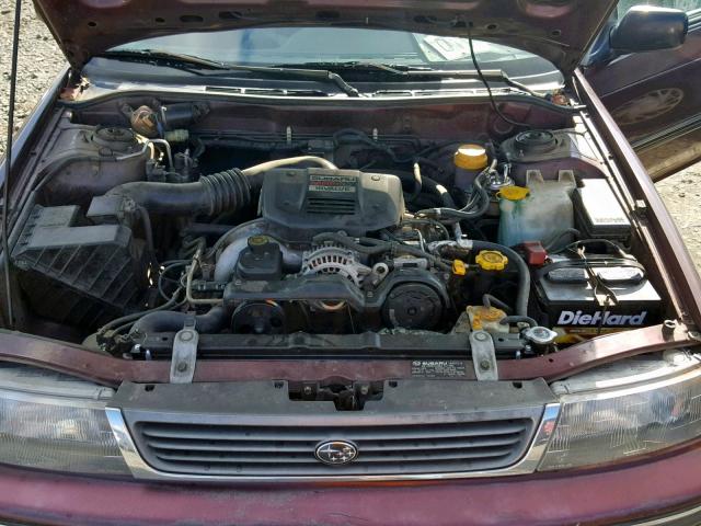 4S3BC6323N6622225 - 1992 SUBARU LEGACY L A BURGUNDY photo 7