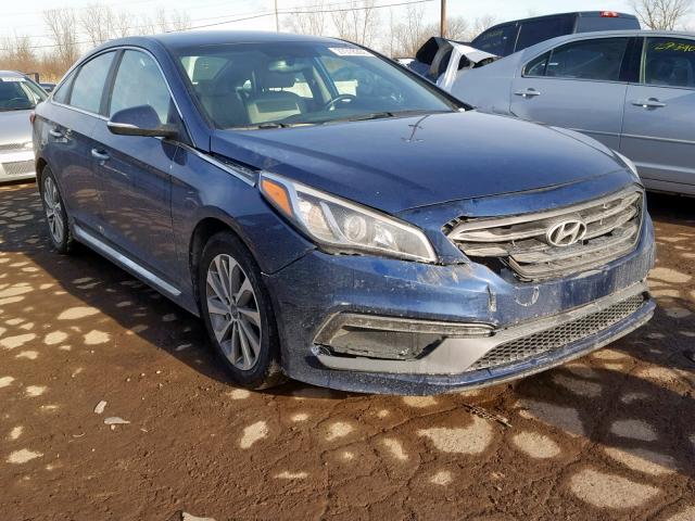 5NPE34AF9FH044095 - 2015 HYUNDAI SONATA SPO BLUE photo 1