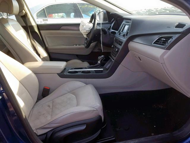 5NPE34AF9FH044095 - 2015 HYUNDAI SONATA SPO BLUE photo 5