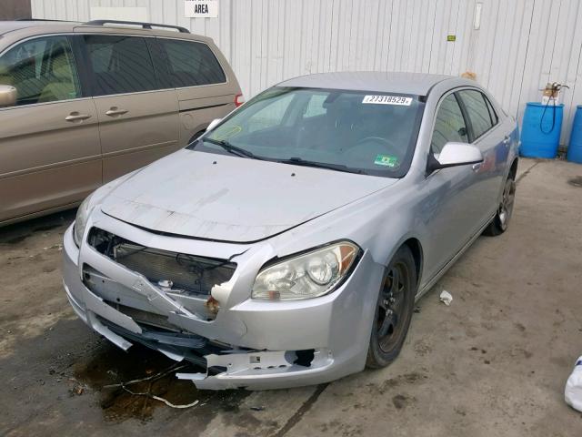 1G1ZC5EB2AF185097 - 2010 CHEVROLET MALIBU 1LT SILVER photo 2