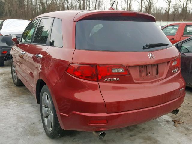 5J8TB18587A016059 - 2007 ACURA RDX TECHNO RED photo 3